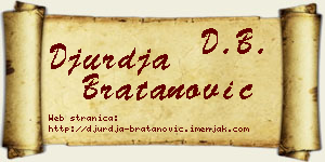 Đurđa Bratanović vizit kartica